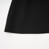 Ginetta Mini Dress - Sleeveless Spaghetti Strap Bustier Style Faux - Flower Embellishment Zip Fastening