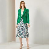 Ginevra Blazer - Tailored Double - Breasted Silhouette - Modern Flair - Vibrant Hue - Structured Fit - Versatile Styling