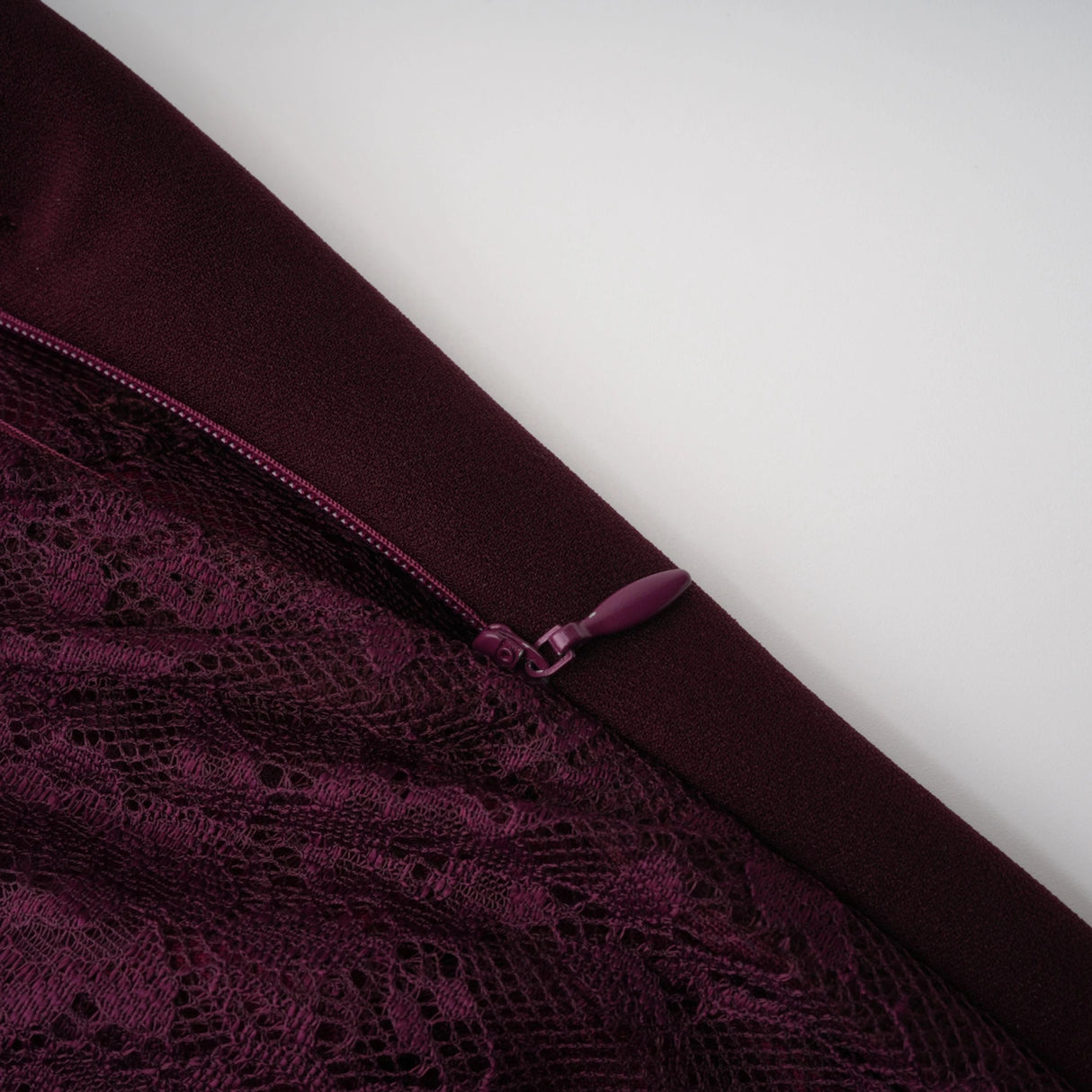 Gioconda Burgundy Halterneck Lace Panel Maxi Dress