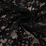 Giorgia Black Floral Lace Corset Maxi Dress