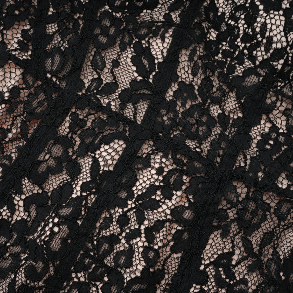 Giorgia Black Floral Lace Corset Maxi Dress