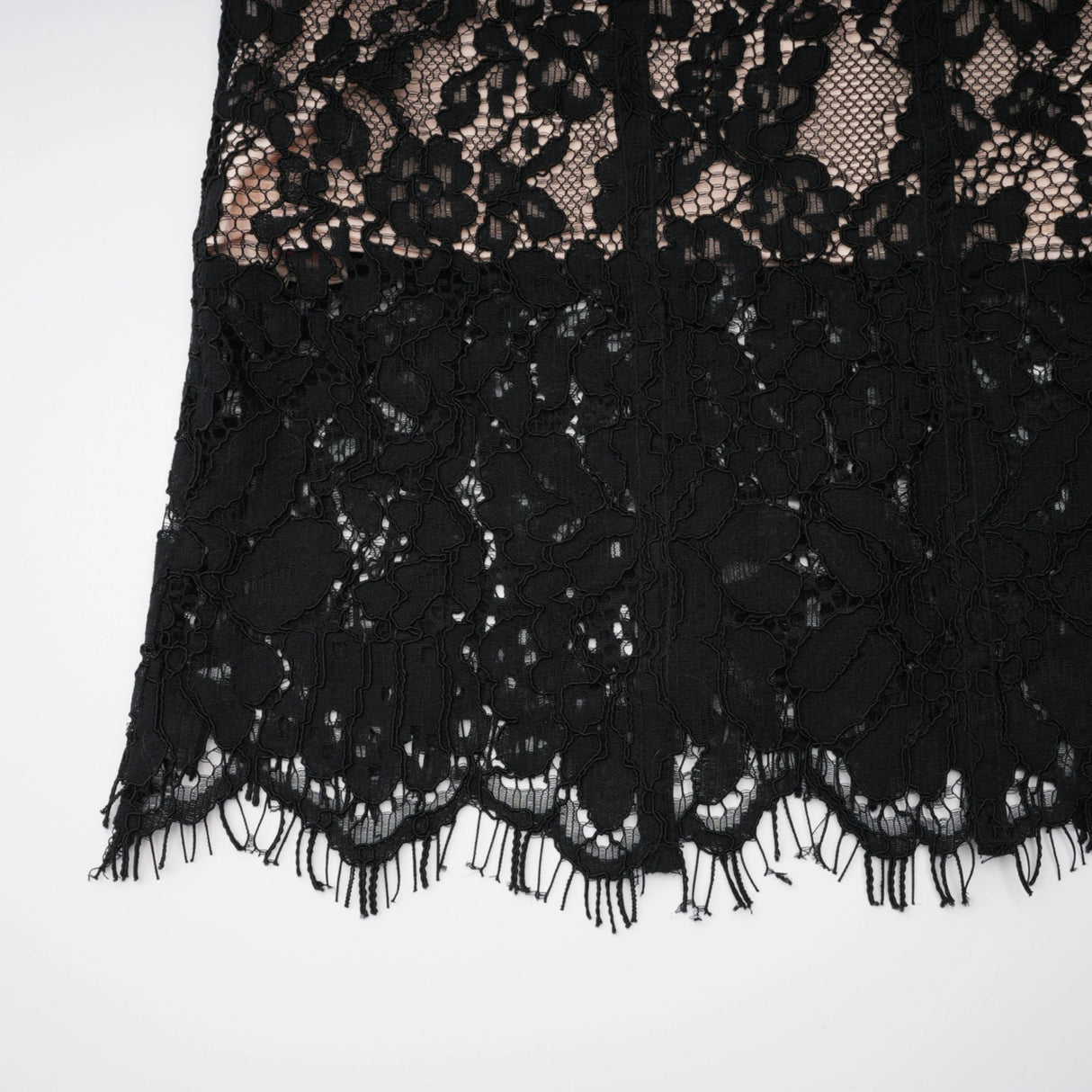 Giorgia Black Floral Lace Corset Maxi Dress