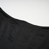 Giselle Maxi Dress - Off the Shoulder - Pleated Design - Crystal Embellishment - Flared Hem - Rear Zip Fastening