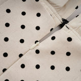 Gitane White Polka Dot Midi Dress