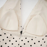 Gitane White Polka Dot Midi Dress