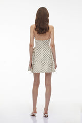 Gitane White Polka Dot Mini Dress