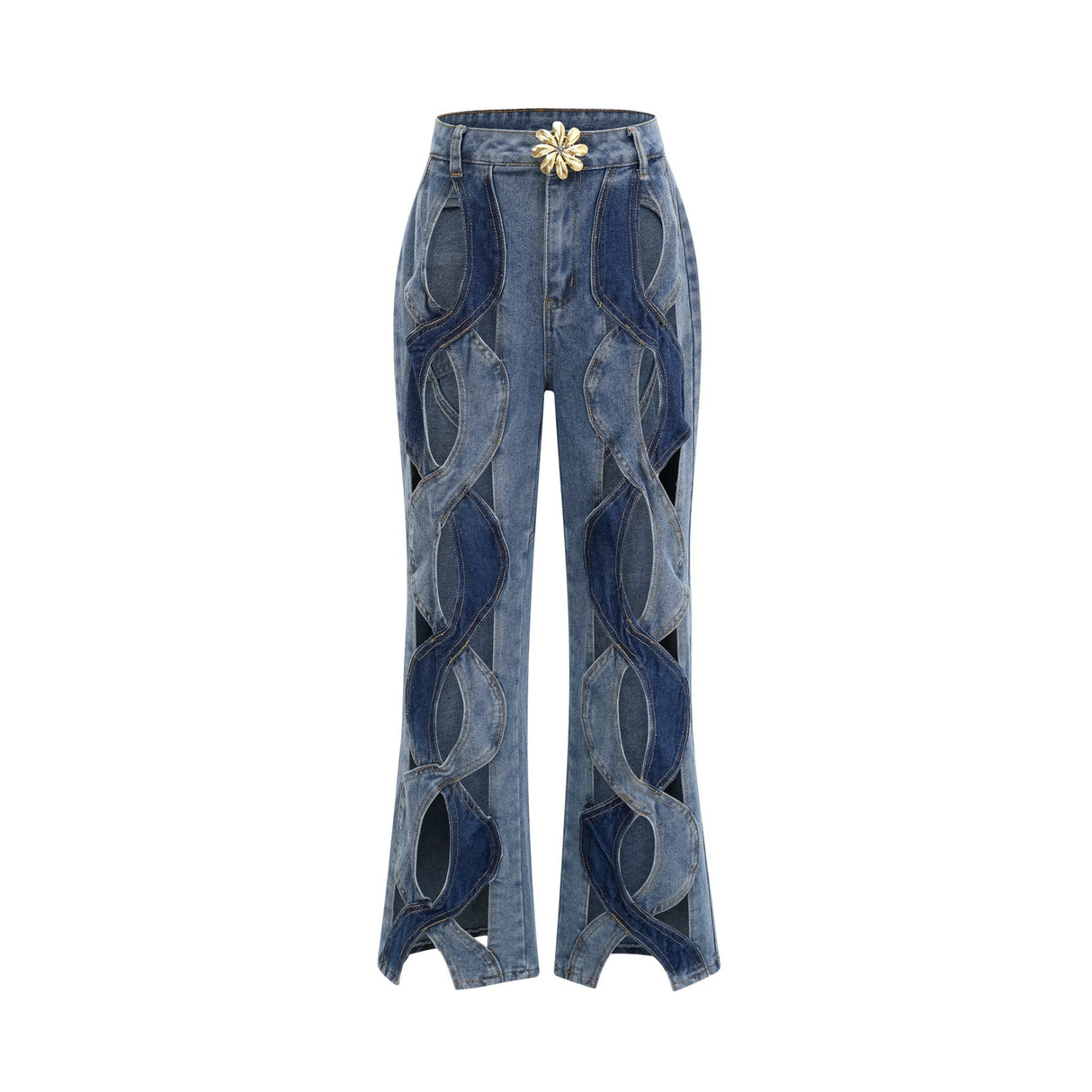 Giuliana Jeans - High Waist Design - Cut - Out Detail - Panel Detailing - Belt Loops