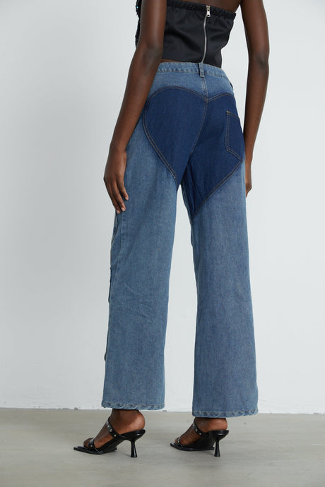 Giuliana Jeans - High Waist Design - Cut - Out Detail - Panel Detailing - Belt Loops