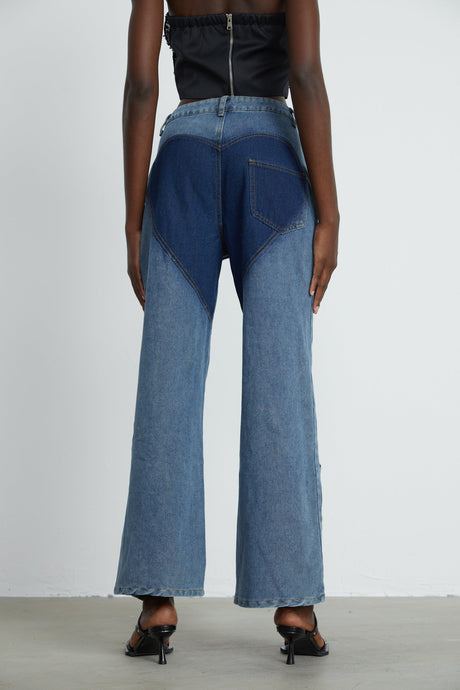 Giuliana Jeans - High Waist Design - Cut - Out Detail - Panel Detailing - Belt Loops
