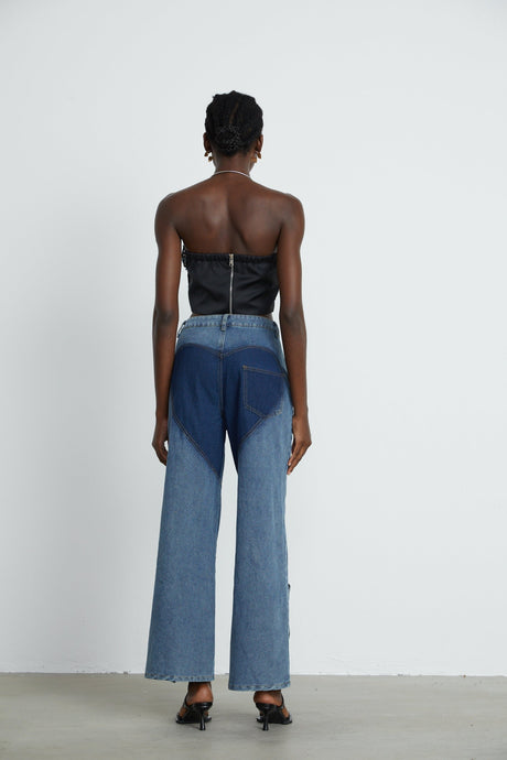 Giuliana Jeans - High Waist Design - Cut - Out Detail - Panel Detailing - Belt Loops