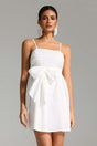 Giulietta White Bowknot Mini Dress