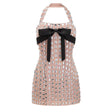 Giustina Silver Halterneck Bowknot Crystal Mini Dress