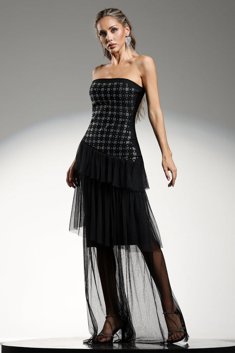 Grace Black Diamond Maxi Dress
