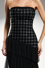 Grace Black Diamond Maxi Dress