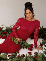 Grace Maxi Dress - Mermaid Silhouette - High Waist - Backless Design - Elegant Style