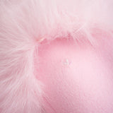 Grazia Overcoat - Pink Faux - Fur Crystal Embellishment Rear Slit