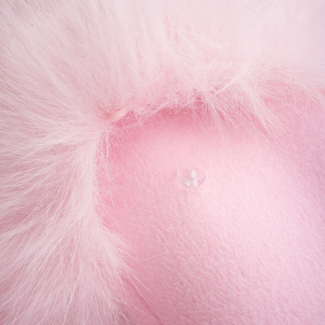 Grazia Overcoat - Pink Faux - Fur Crystal Embellishment Rear Slit