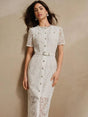 Graziana Midi Dress - Elegant Style - High Waist - Belted - Knitted Fabric