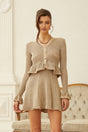 Grażyna Gold Lurex Knit Mini Dress