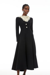 Greta Color Block Sequin 3D Petal Midi Dress