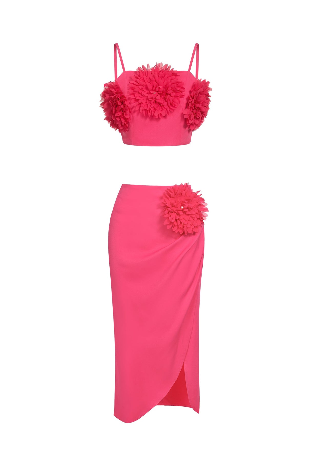 Greta Pink Floral Asymmetrical Hemline Dress