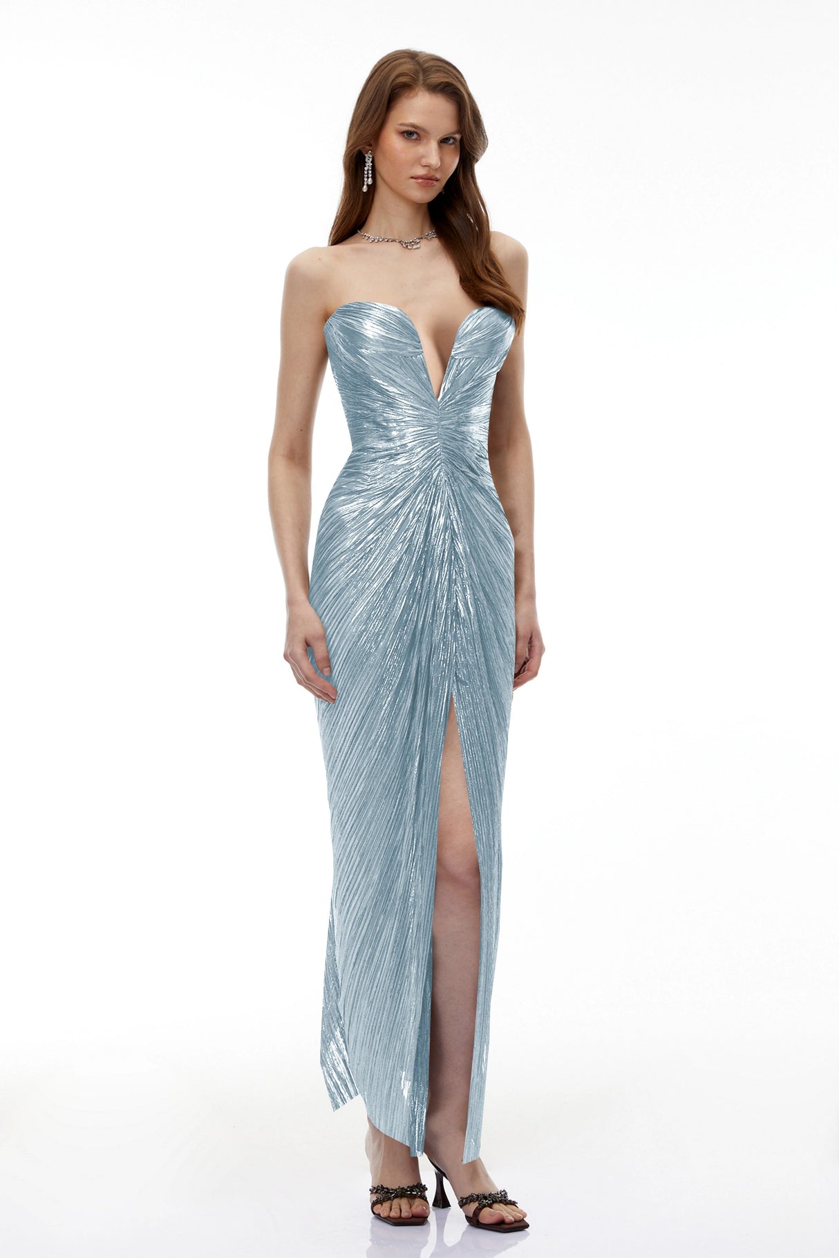 Guillermo Blue OffShoulder Maxi Dress
