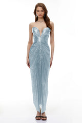 Guillermo Blue OffShoulder Maxi Dress