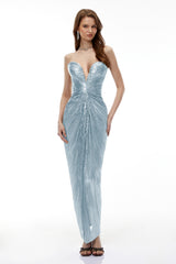Guillermo Blue OffShoulder Maxi Dress
