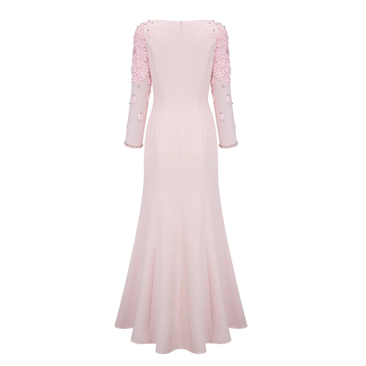 Gunnel Pink Flared Embellished Maxi Gown