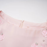 Gunnel Pink Flared Embellished Maxi Gown
