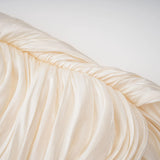 Gustave Neutral Ruched Cape Ruffled Maxi Dress