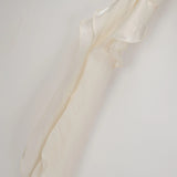 Gustave Neutral Ruched Cape Ruffled Maxi Dress