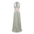 Gwenaëlle Green Rhinestone Panel Maxi Dress