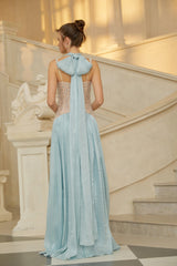 Gwenaëlle Green Rhinestone Panel Maxi Dress
