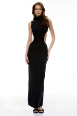 Gwendolen Black CutOut Open Back Maxi Dress