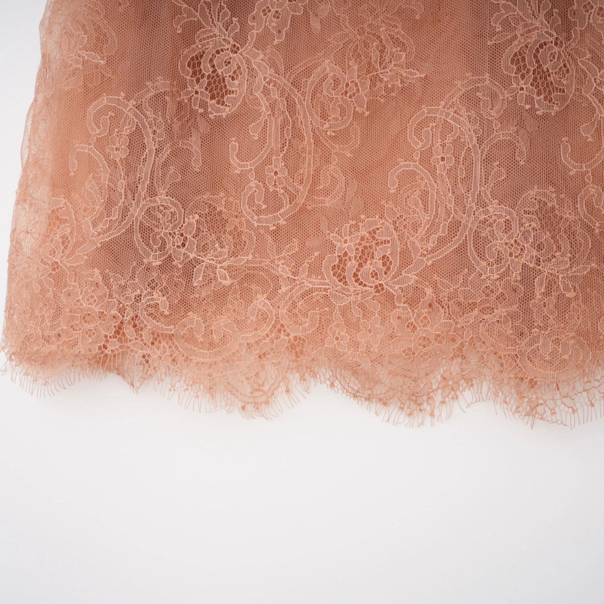 Hadley Caramel Twisted Floral Lace Midi Dress