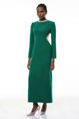 Hadley Green CutOut Crystal Maxi Dress