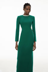 Hadley Green CutOut Crystal Maxi Dress