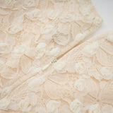 Halla Neutral Tiered Floral Lace Maxi Dress