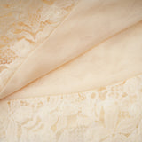 Halla Neutral Tiered Floral Lace Maxi Dress