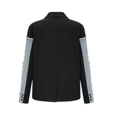 Halley black denimpanel ripped blazer