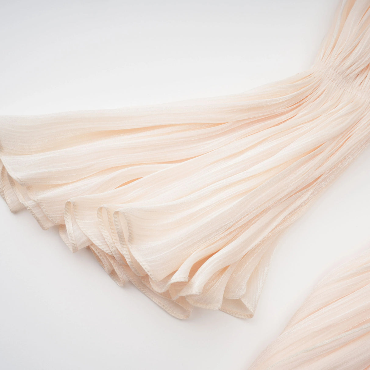 Halvard Neutrals Pleated Ruffled Mini Dress