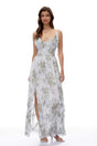 Hanne Green Floral VNeck Sleeveless Maxi Dress