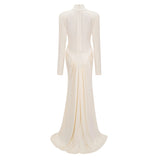Harriet White Cut Out Ruched Maxi Dress