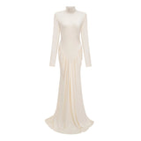 Harriet White Cut Out Ruched Maxi Dress
