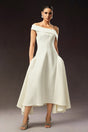 Hattie White Off-The-Shoulder Maxi Dress for Formal Occasions