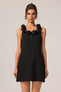 Haven Black Floral Sleeveless Mini Dress
