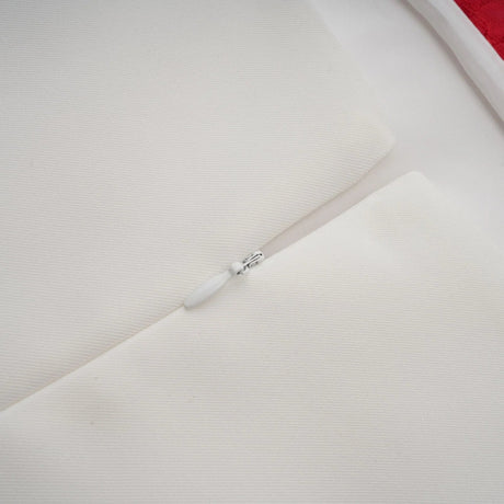 Hazel Mini Dress White 3D - Petal Sleeveless Thigh - Length