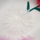 Hazel Mini Dress White 3D - Petal Sleeveless Thigh - Length