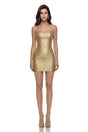 Hecate Gold Halterneck Bodycon Mini Dress